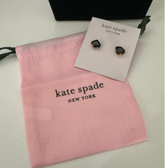 kate spade Jewelry - NWT KATE SPADE $38 Jet Black Stud Earrings